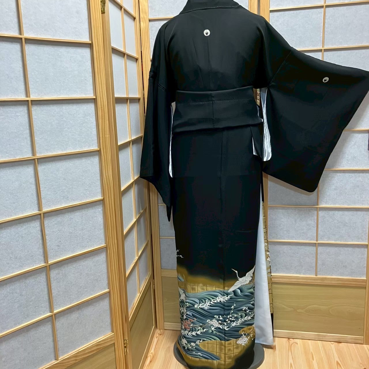 6111# Japanese Tomesode Kimono Vintage Womens Silk Fabric Robe Kimono only sold