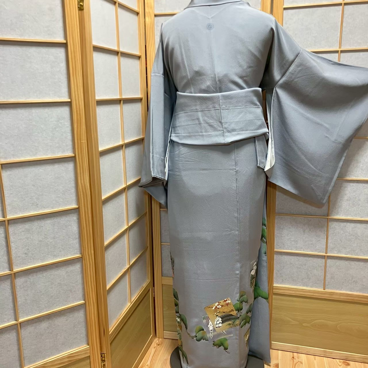 6119# Japanese Tomesode Kimono Vintage Womens Silk Fabric Robe Kimono only sold