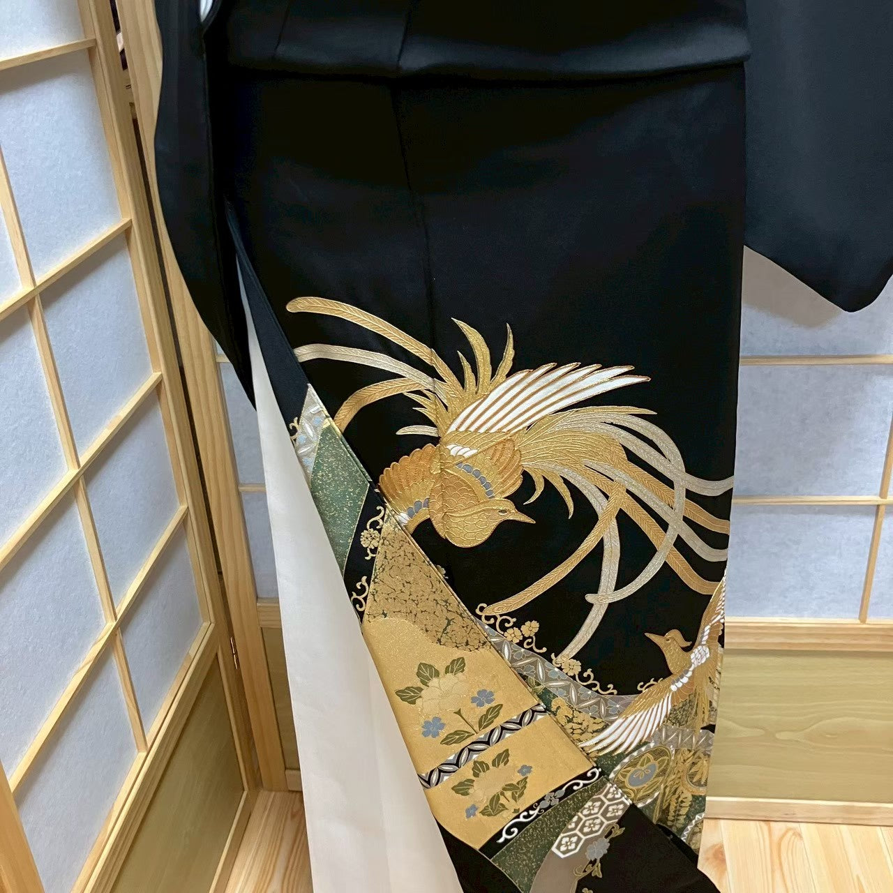 6124# Japanese Tomesode Kimono Vintage Womens Silk Fabric Robe Kimono only sold