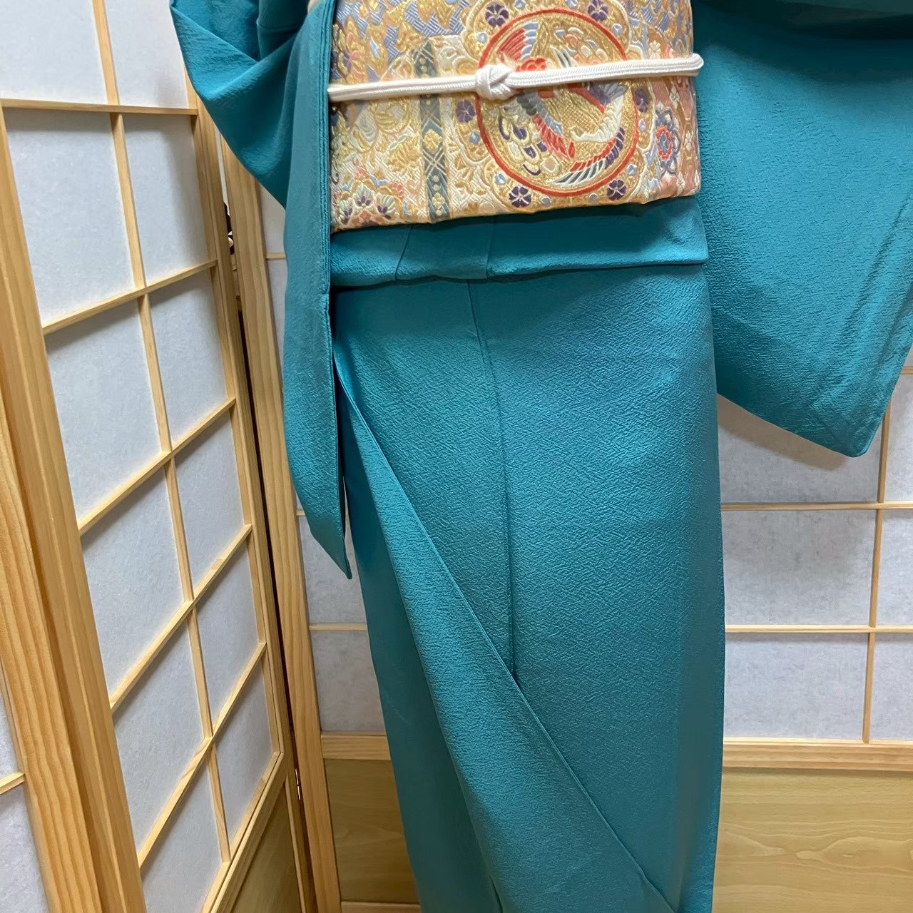 6126# Japanese Kimono Vintage Womens Silk Fabric Robe Kimono only sold