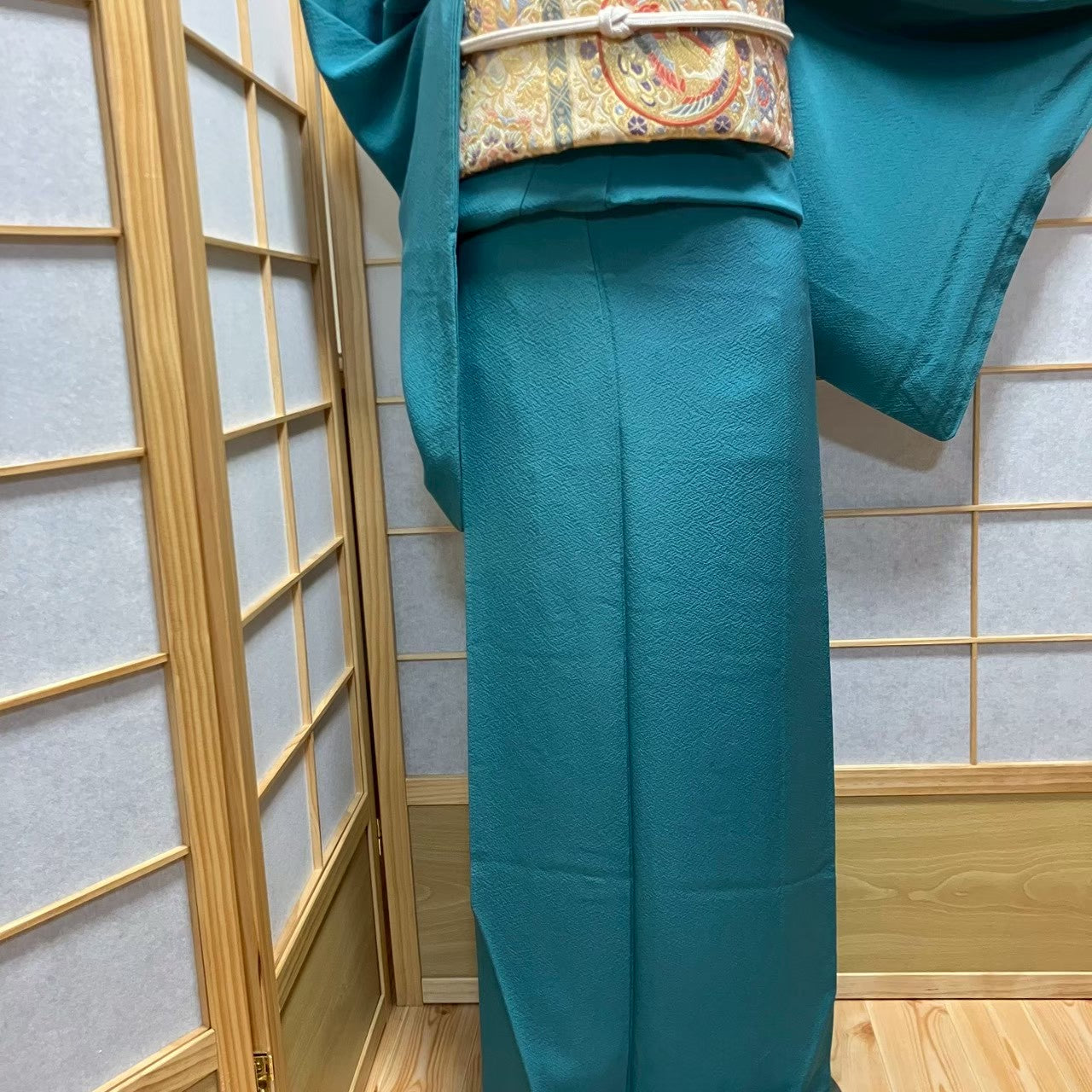 6126# Japanese Kimono Vintage Womens Silk Fabric Robe Kimono only sold