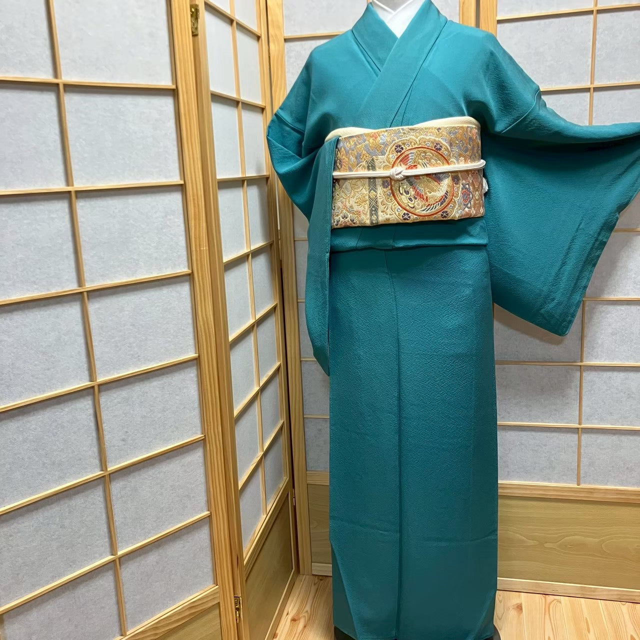 6126# Japanese Kimono Vintage Womens Silk Fabric Robe Kimono only sold
