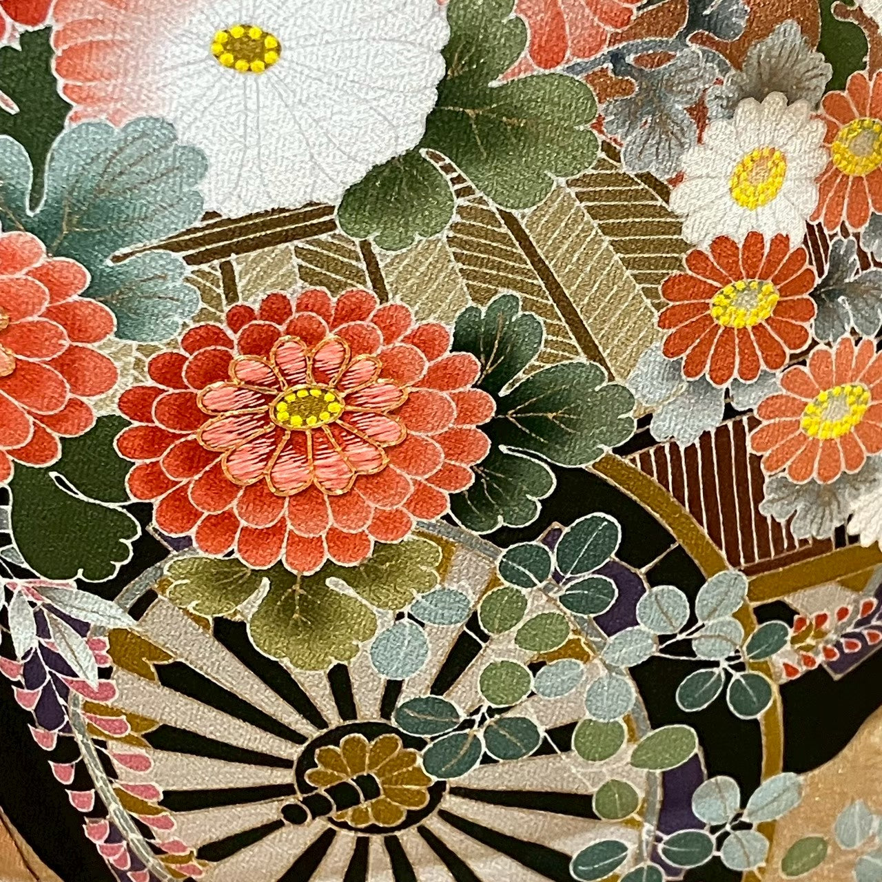 6127# Japanese Tomesode Kimono Vintage Womens Silk Fabric Robe Kimono only sold