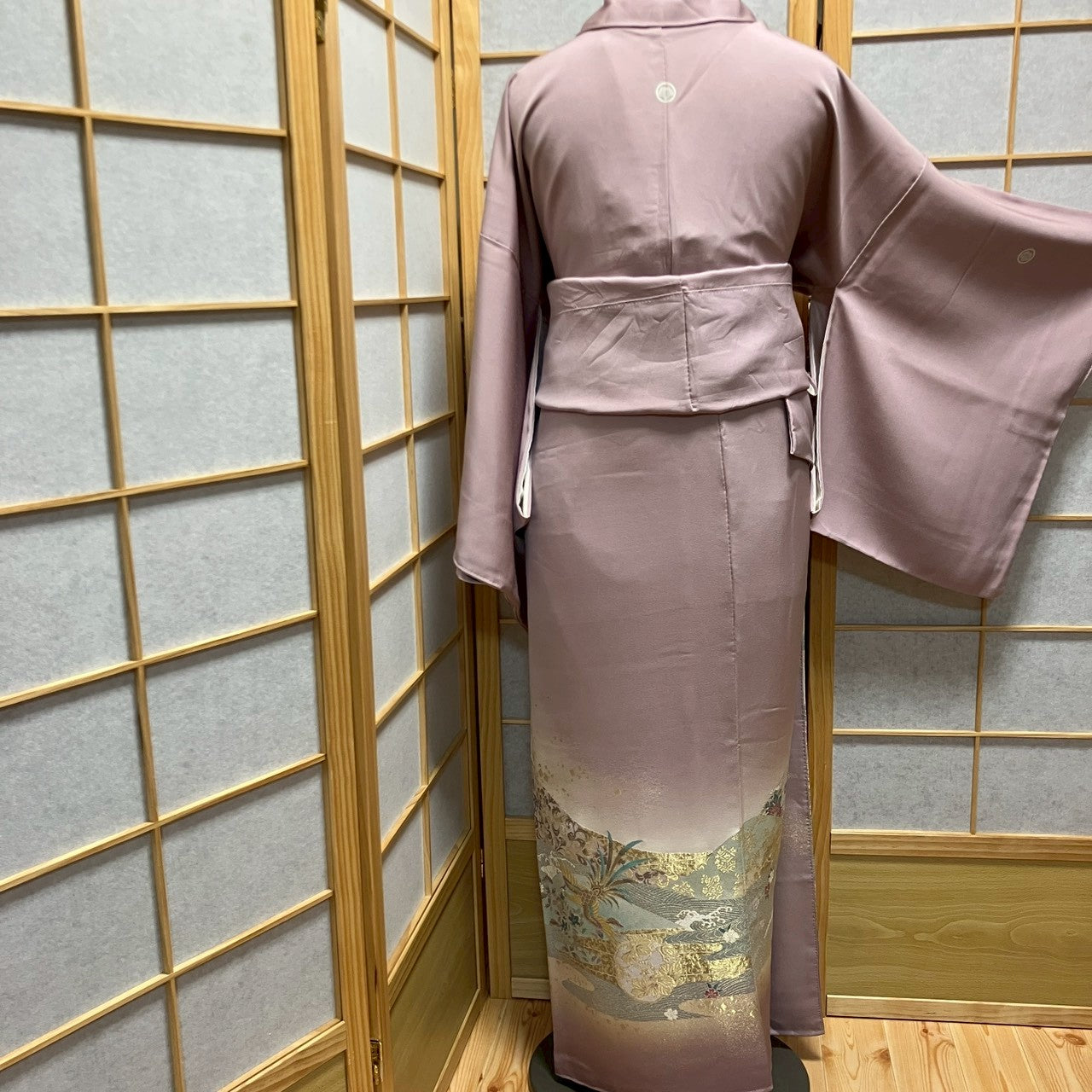 6128# Japanese Tomesode Kimono Vintage Womens Silk Fabric Robe Kimono only sold