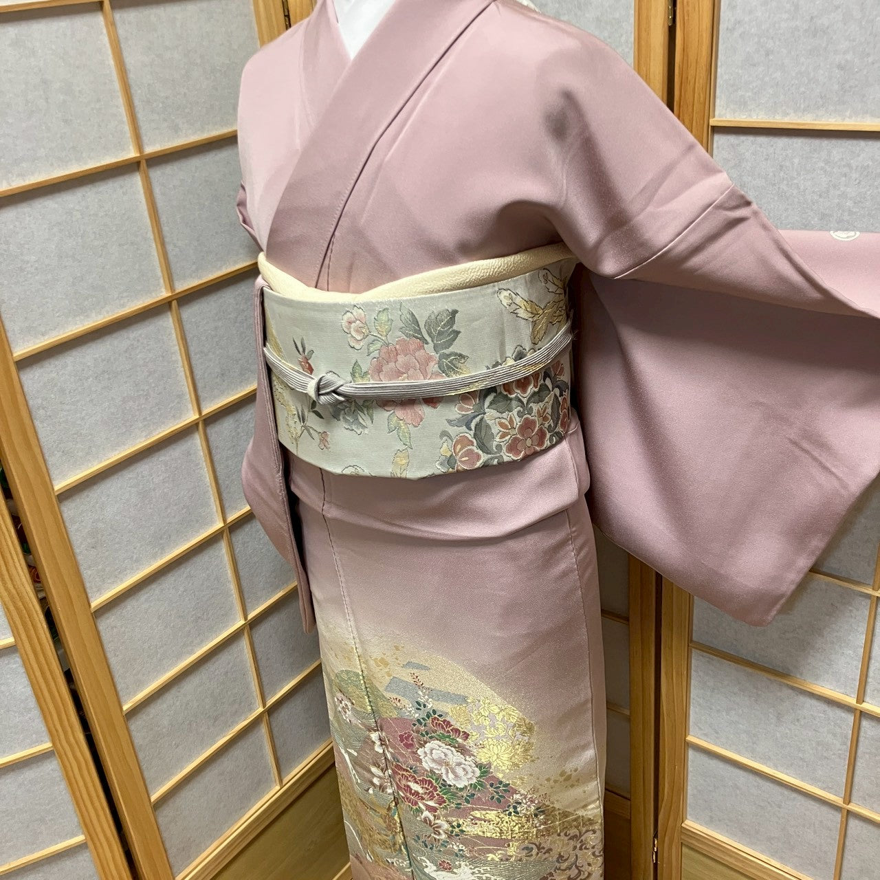 6128# Japanese Tomesode Kimono Vintage Womens Silk Fabric Robe Kimono only sold
