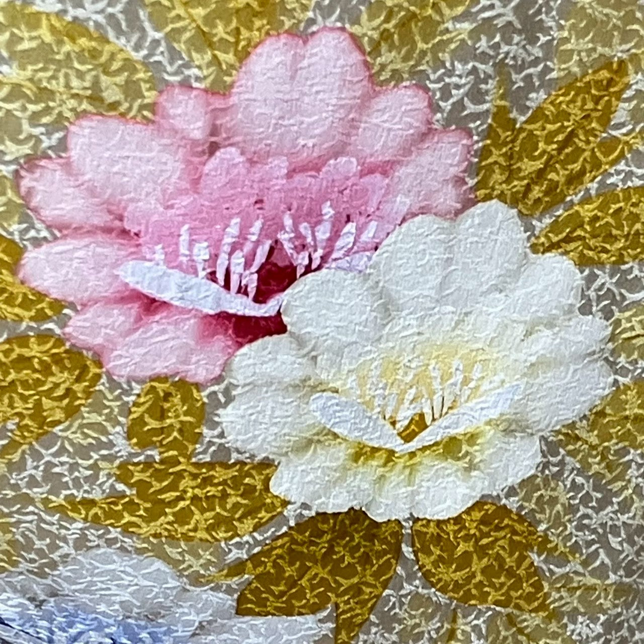 6123# Japanese Kimono Vintage Womens Silk Fabric Robe Kimono only sold Yellow