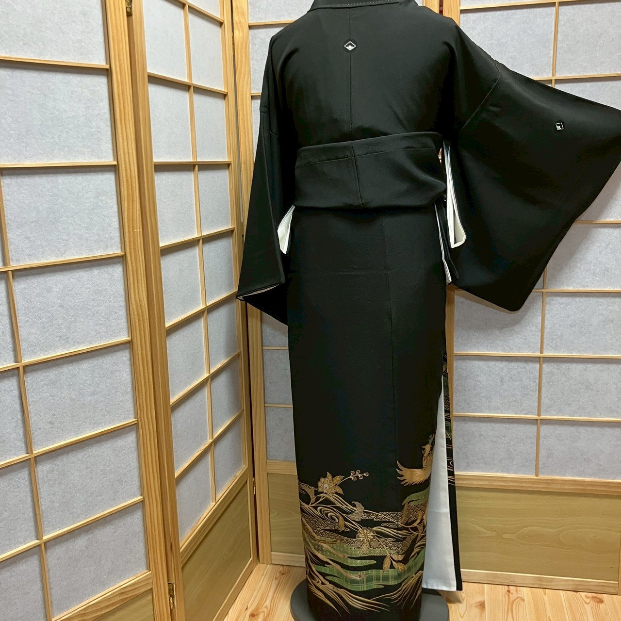 6130# Japanese Tomesode Kimono Vintage Womens Silk Fabric Robe Kimono only sold