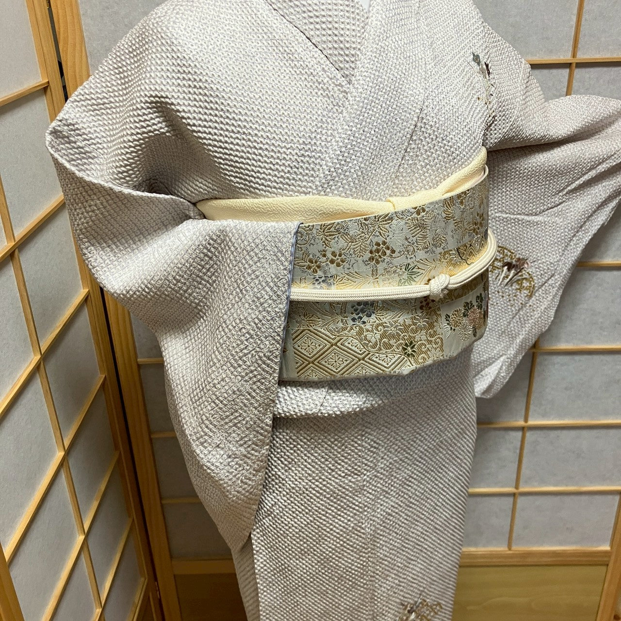 6138# Japanese Kimono Vintage Womens Silk Fabric Robe Kimono only sold Shibori