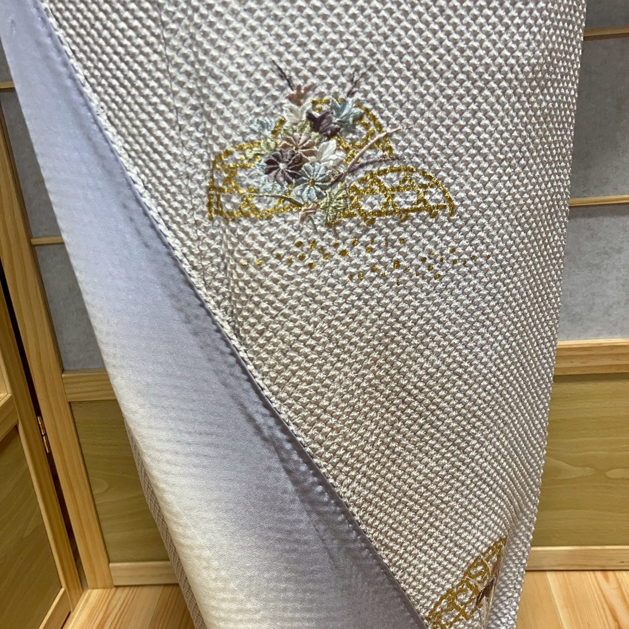 6138# Japanese Kimono Vintage Womens Silk Fabric Robe Kimono only sold Shibori