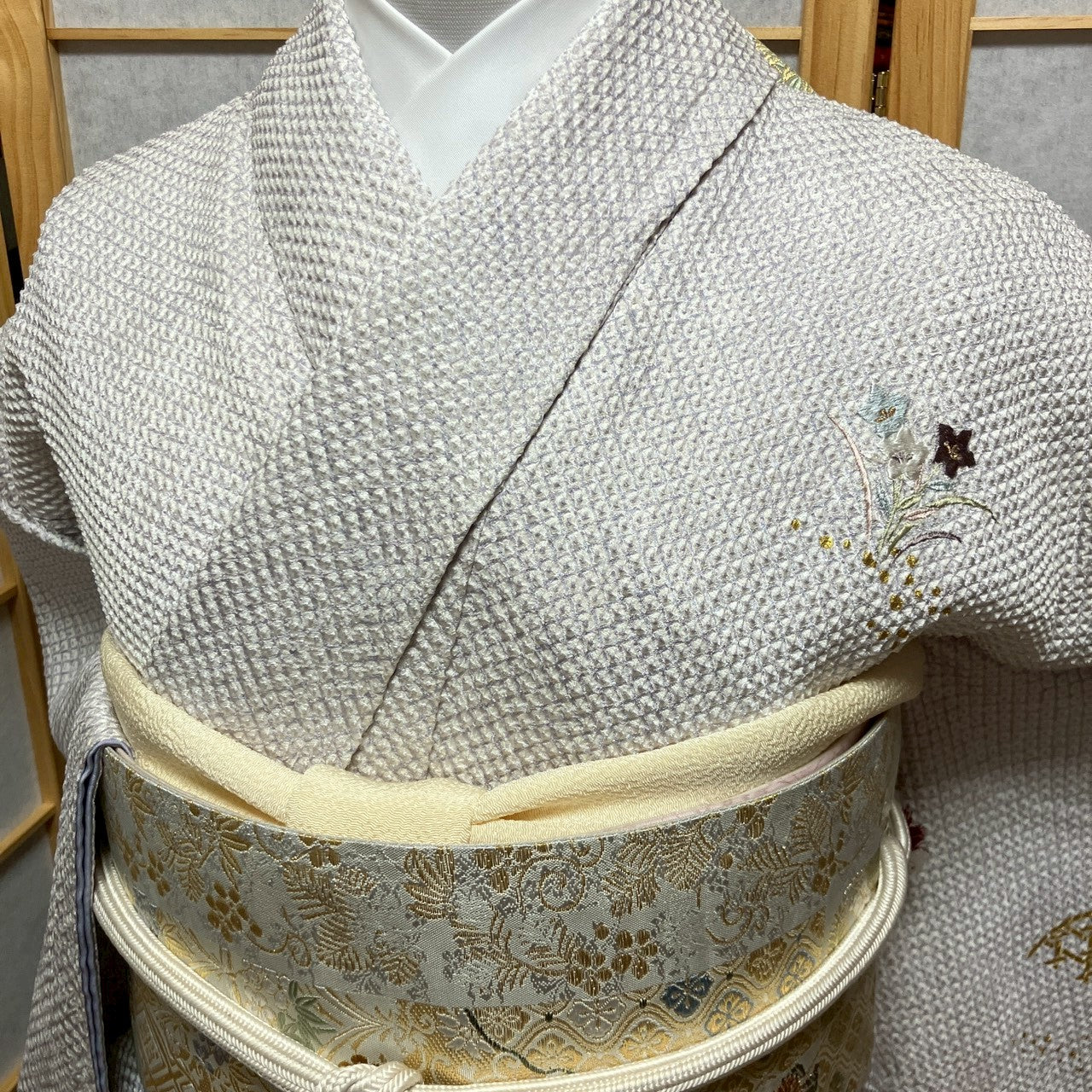 6138# Japanese Kimono Vintage Womens Silk Fabric Robe Kimono only sold Shibori