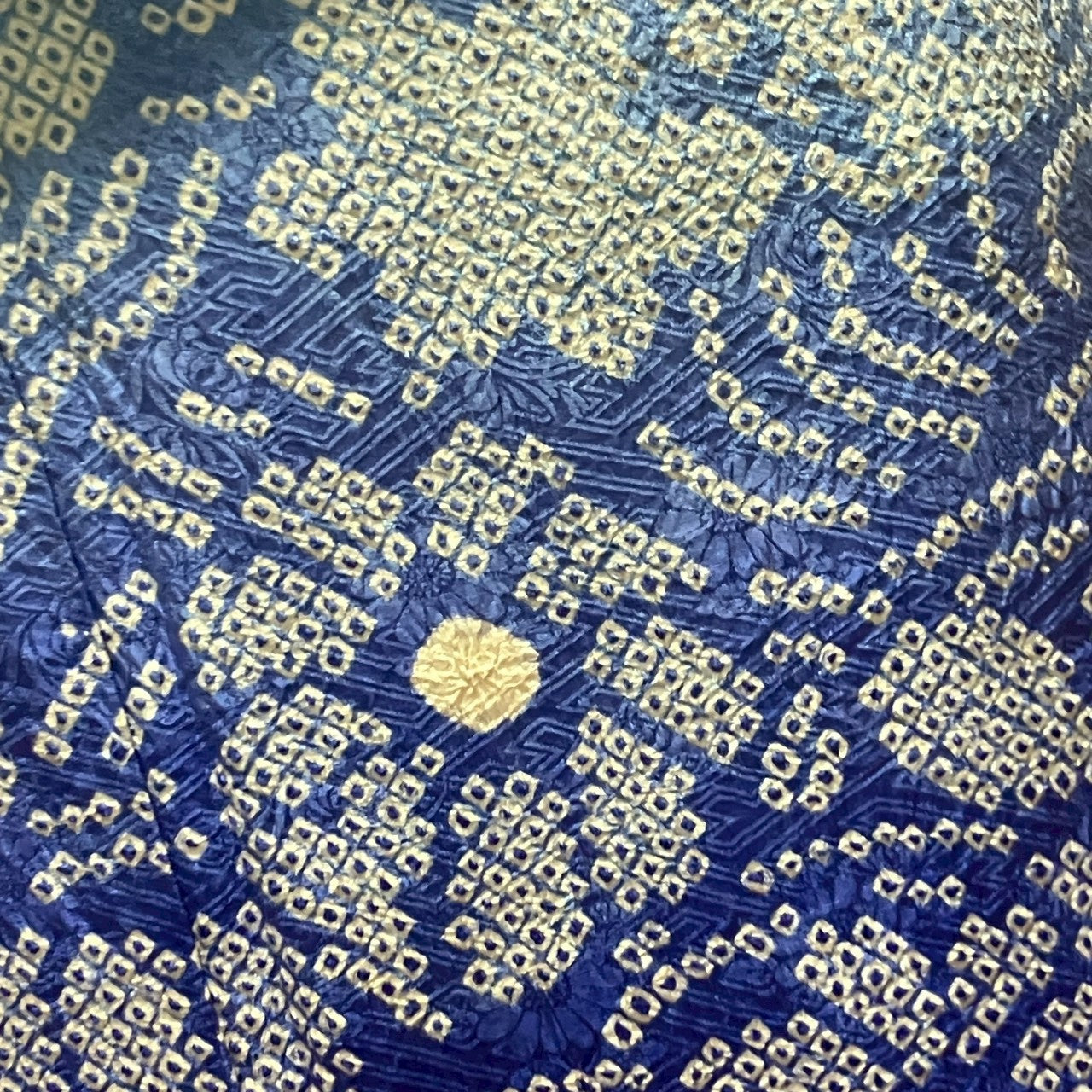 6141# Japanese Vintage Furisode Kimono Obi Obijime Obiage 4-Piece Set Silk Robe