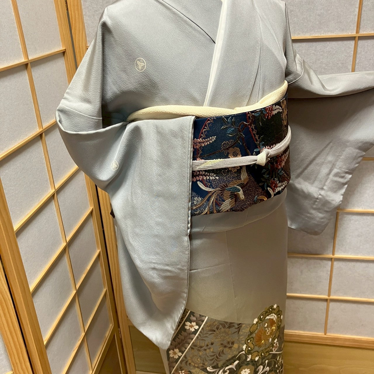 6174# Japanese Tomesode Kimono Vintage Womens Silk Fabric Robe Kimono only sold