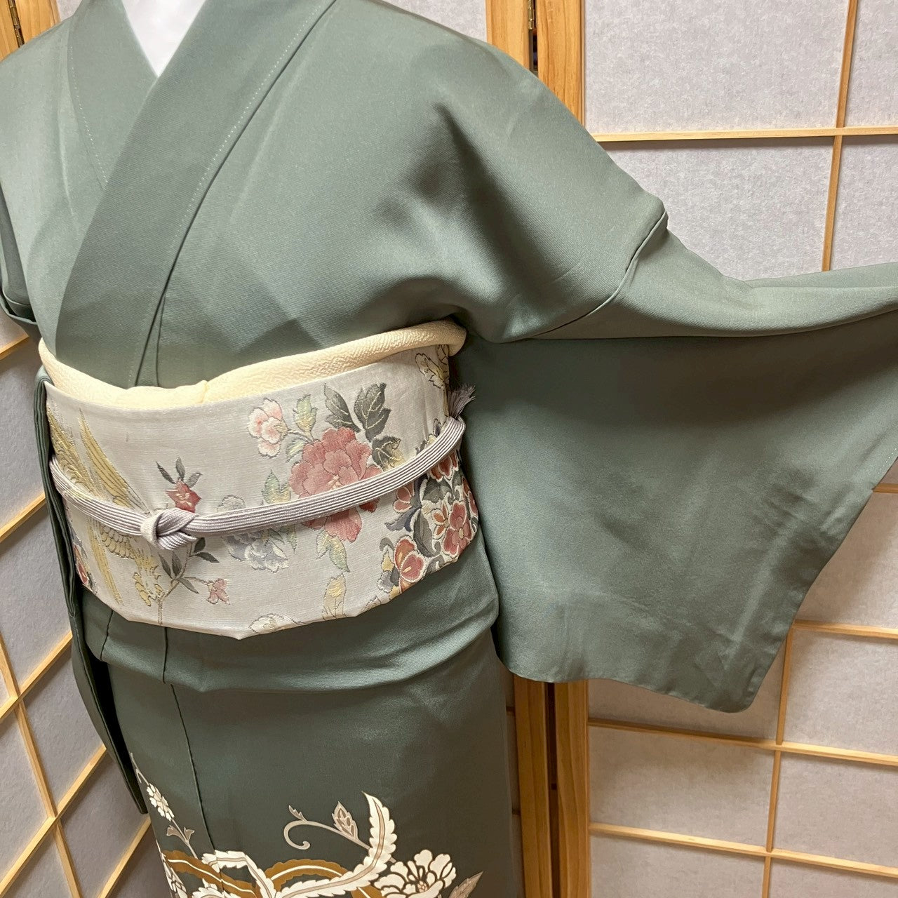 6175# Japanese Tomesode Kimono Vintage Womens Silk Fabric Robe Kimono only sold