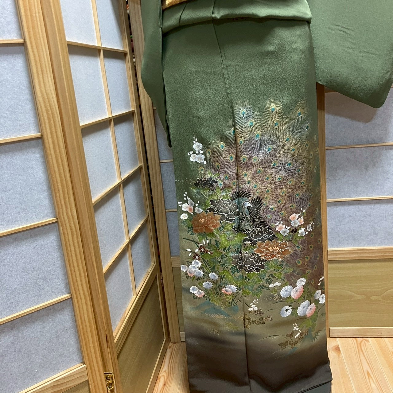 6178# Japanese Tomesode Kimono Vintage Womens Silk Fabric Robe Kimono only sold