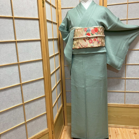 6476# Japanese Kimono Vintage Womens Silk Fabric Robe Kimono only sold
