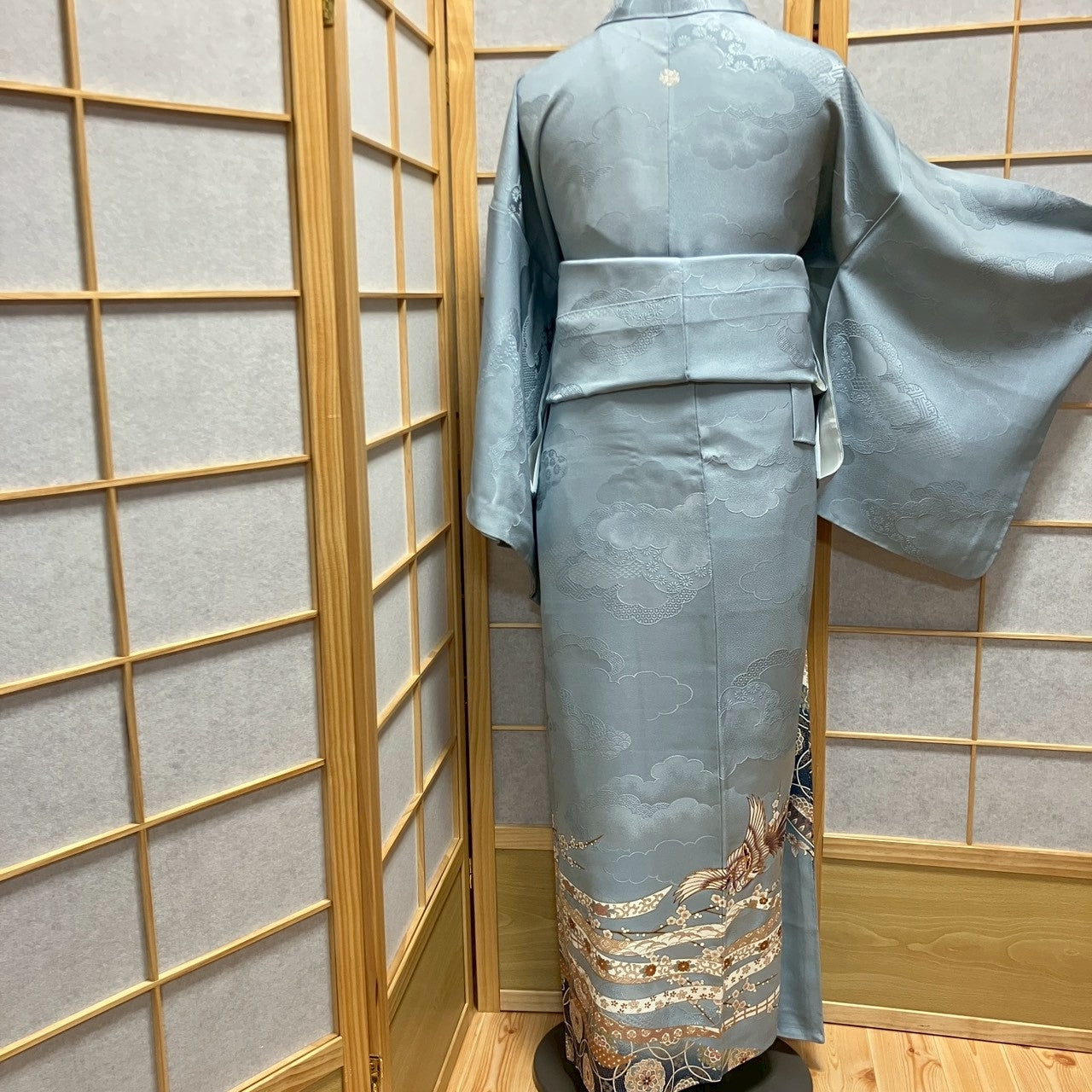 6485# Japanese Tomesode Kimono Vintage Womens Silk Fabric Robe Kimono only sold