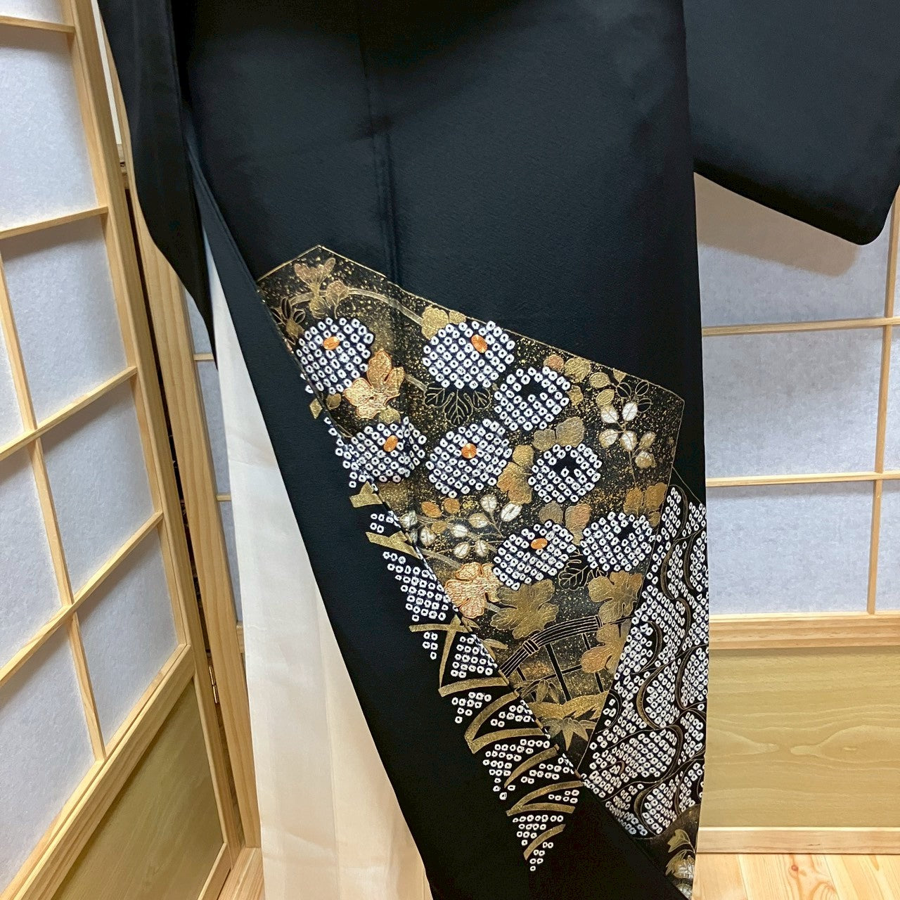 6490# Japanese Tomesode Kimono Vintage Womens Silk Fabric Robe Kimono only sold