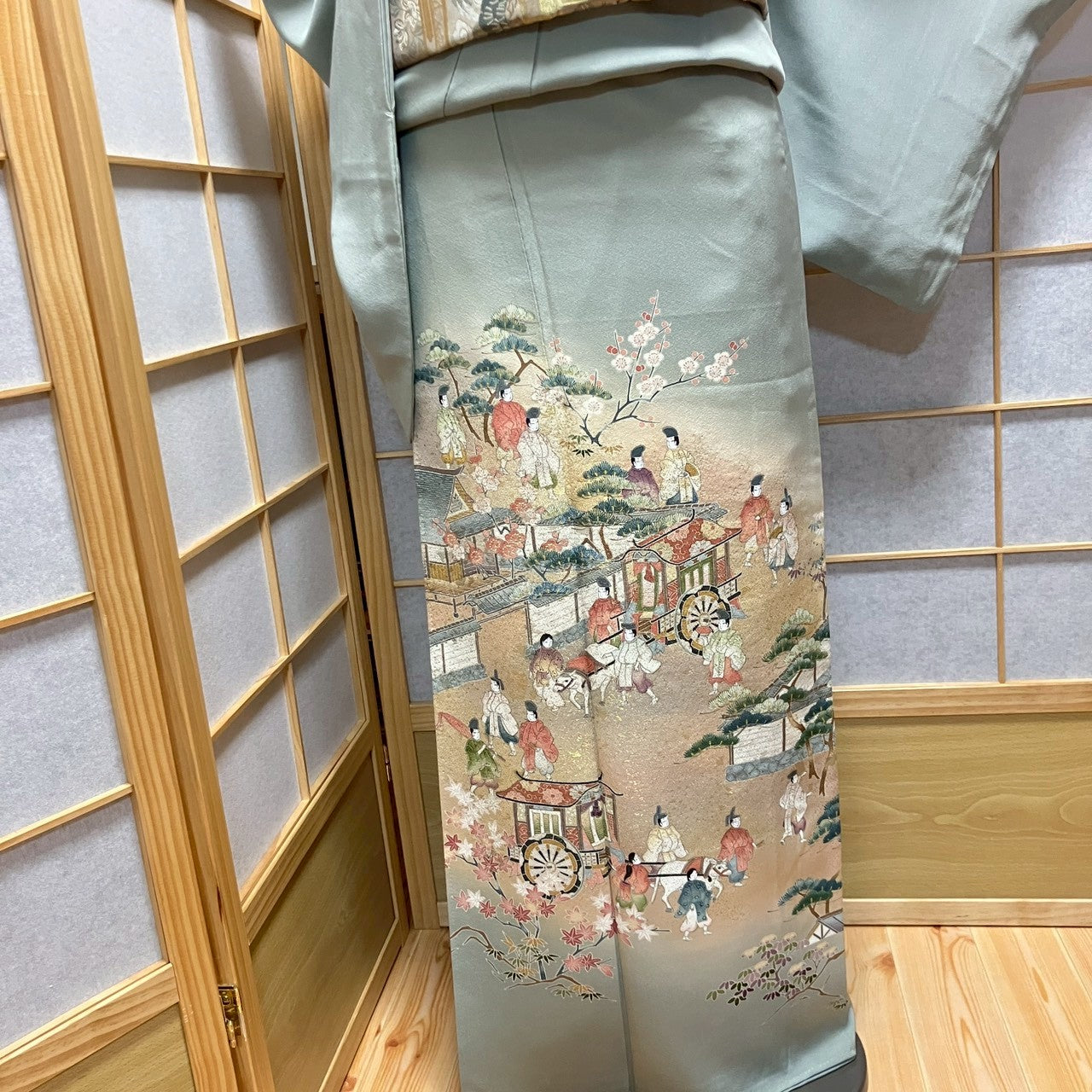 6743# Japanese Tomesode Kimono Vintage Womens Silk Fabric Robe Kimono only sold
