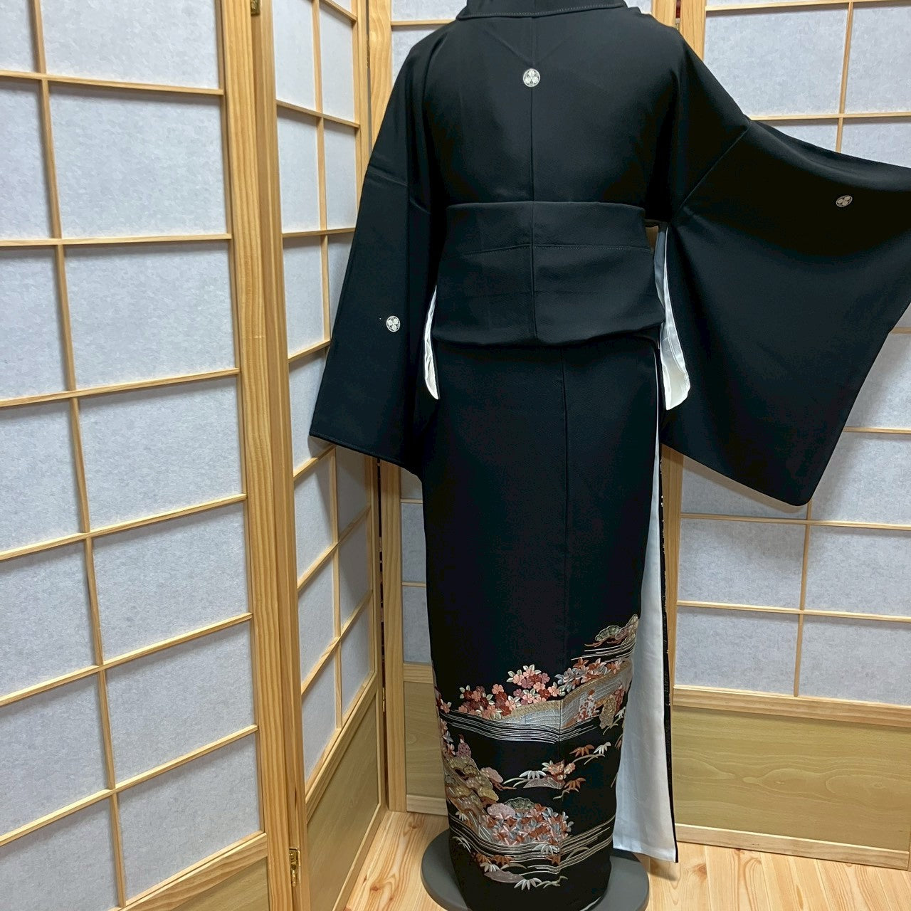 6744# Japanese Tomesode Kimono Vintage Womens Silk Fabric Robe Kimono only sold
