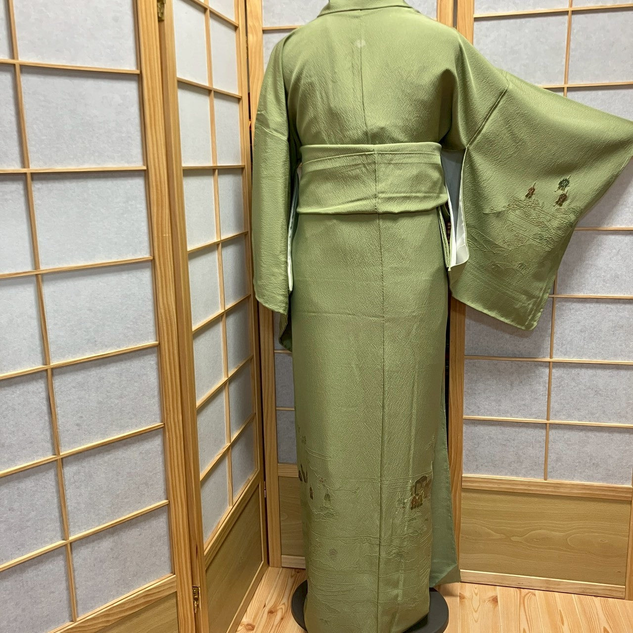 6122# Japanese Kimono Vintage Womens Silk Fabric Robe Kimono only sold