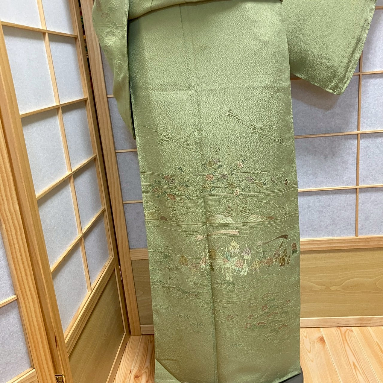 6122# Japanese Kimono Vintage Womens Silk Fabric Robe Kimono only sold