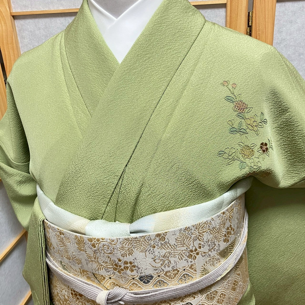 6122# Japanese Kimono Vintage Womens Silk Fabric Robe Kimono only sold