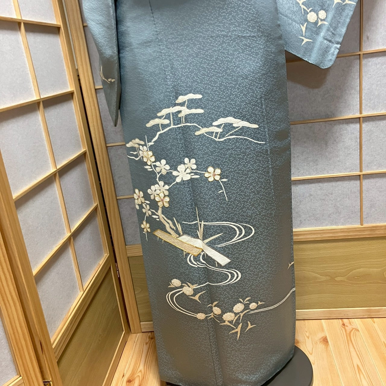 6795# Japanese Kimono Vintage Womens Silk Fabric Robe Kimono only sold