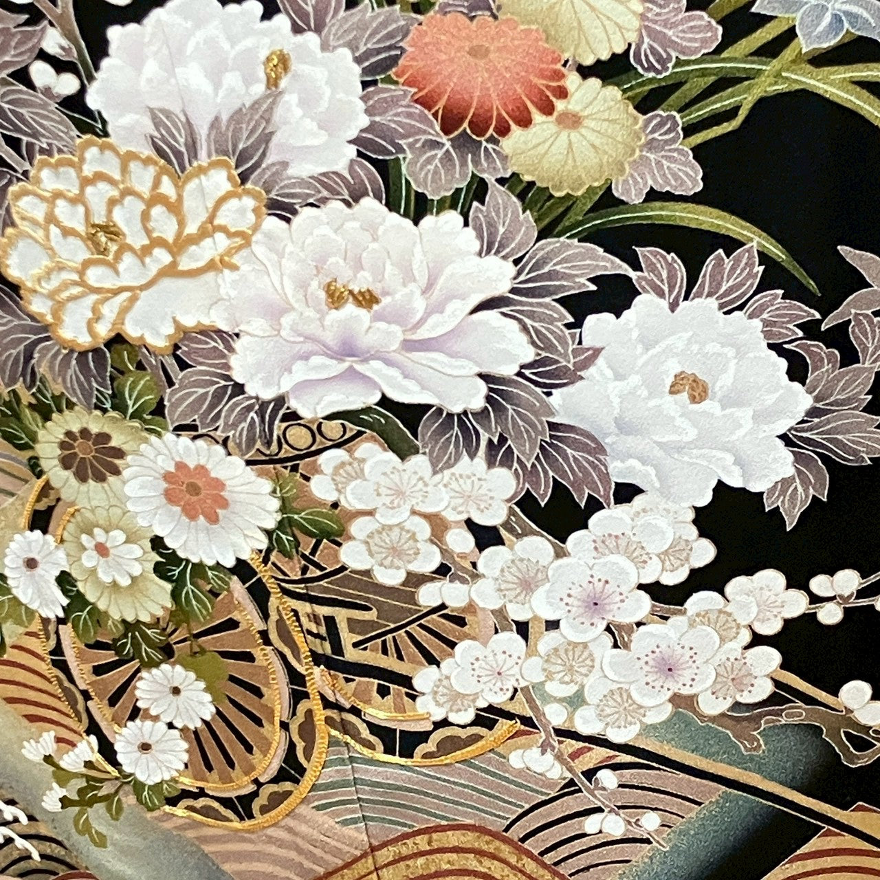 6812# Japanese Tomesode Kimono Vintage Womens Silk Fabric Robe Kimono only sold