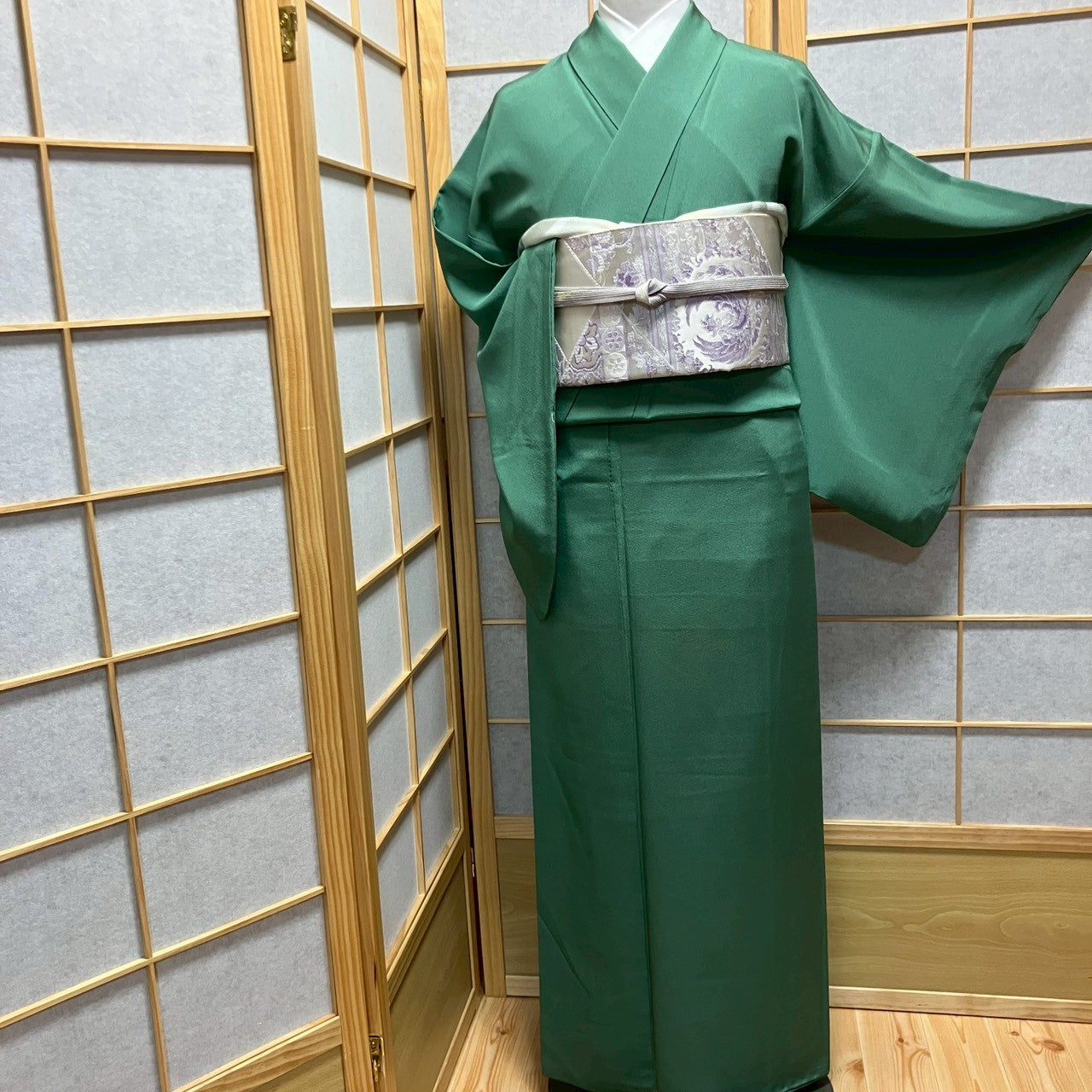 6765# Japanese Plain Kimono Vintage Womens Silk Fabric Robe Kimono only sold