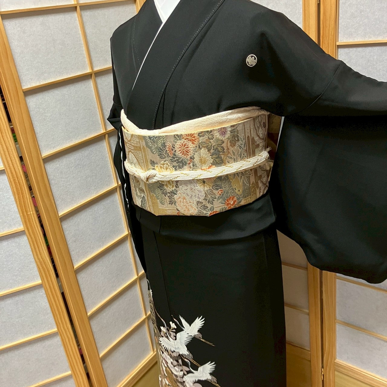 6771# Japanese Tomesode Kimono Vintage Womens Silk Fabric Robe Kimono only sold