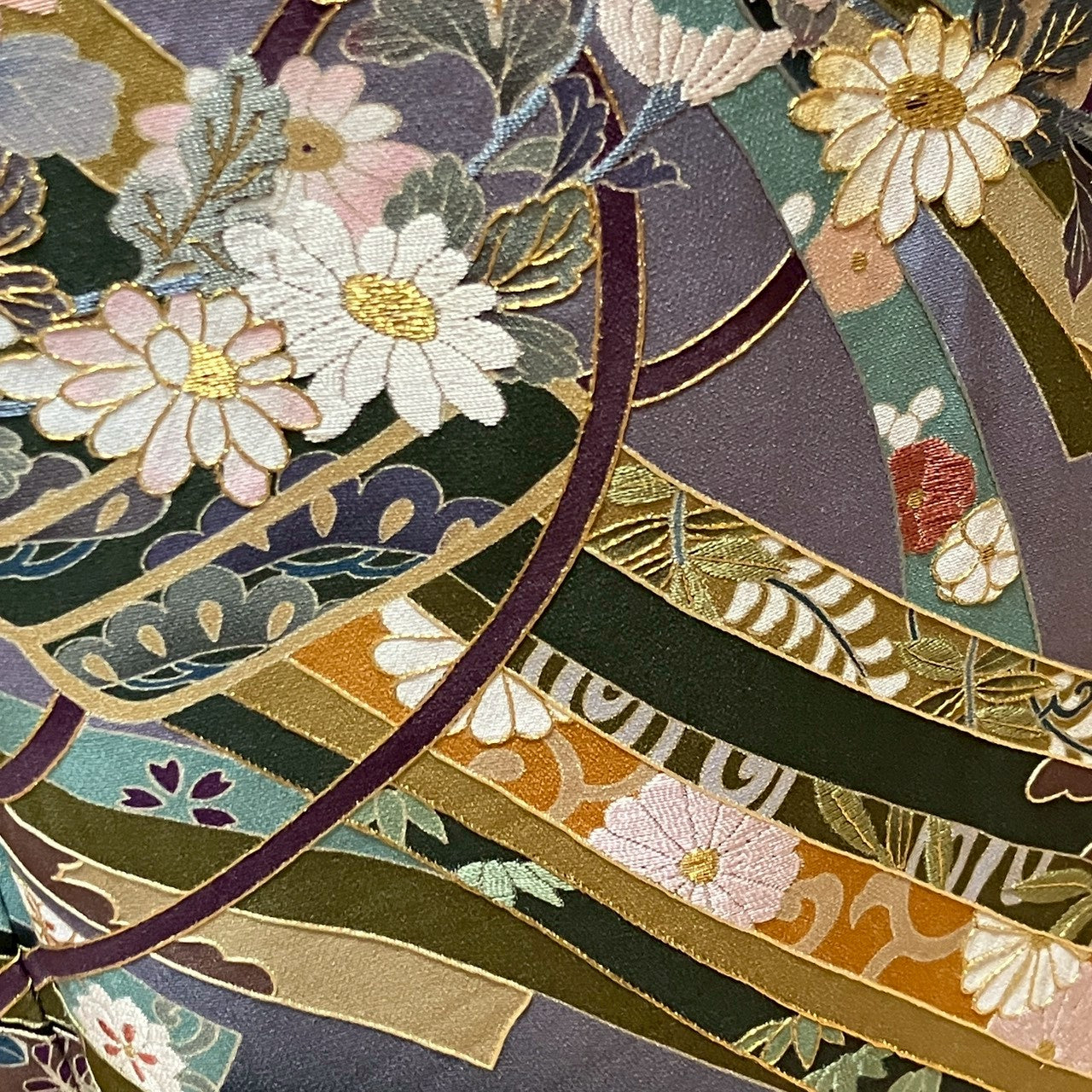 6763# Japanese Tomesode Kimono Vintage Womens Silk Fabric Robe Kimono only sold