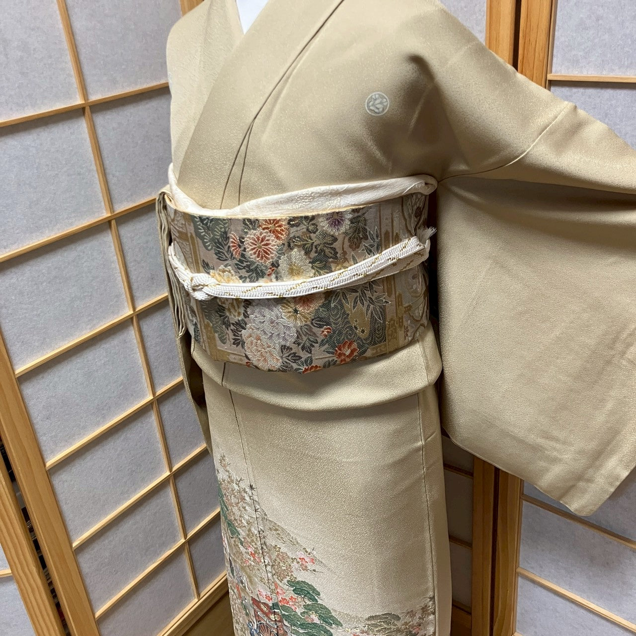 6776# Japanese Tomesode Kimono Vintage Womens Silk Fabric Robe Kimono only sold