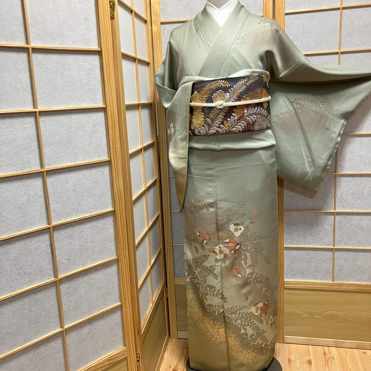 6789# Japanese Kimono Vintage Womens Silk Fabric Robe Kimono only sold