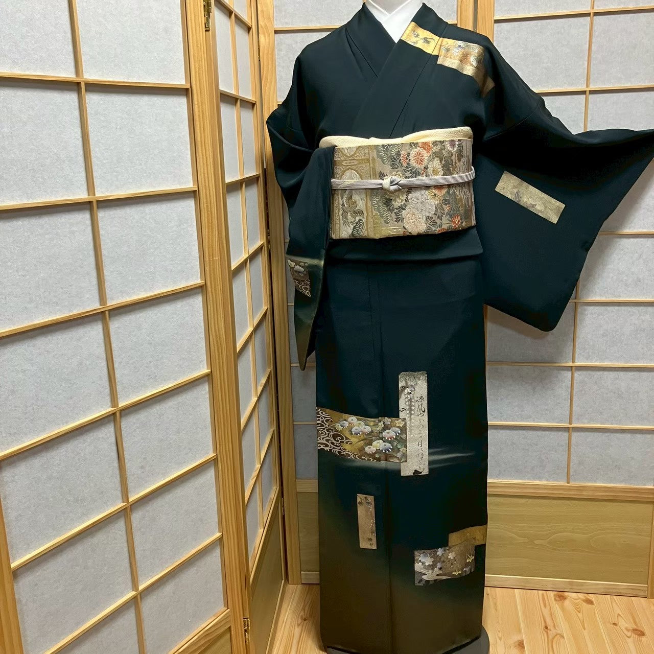 7170# Japanese Kimono Vintage Womens Silk Fabric Robe Kimono only sold
