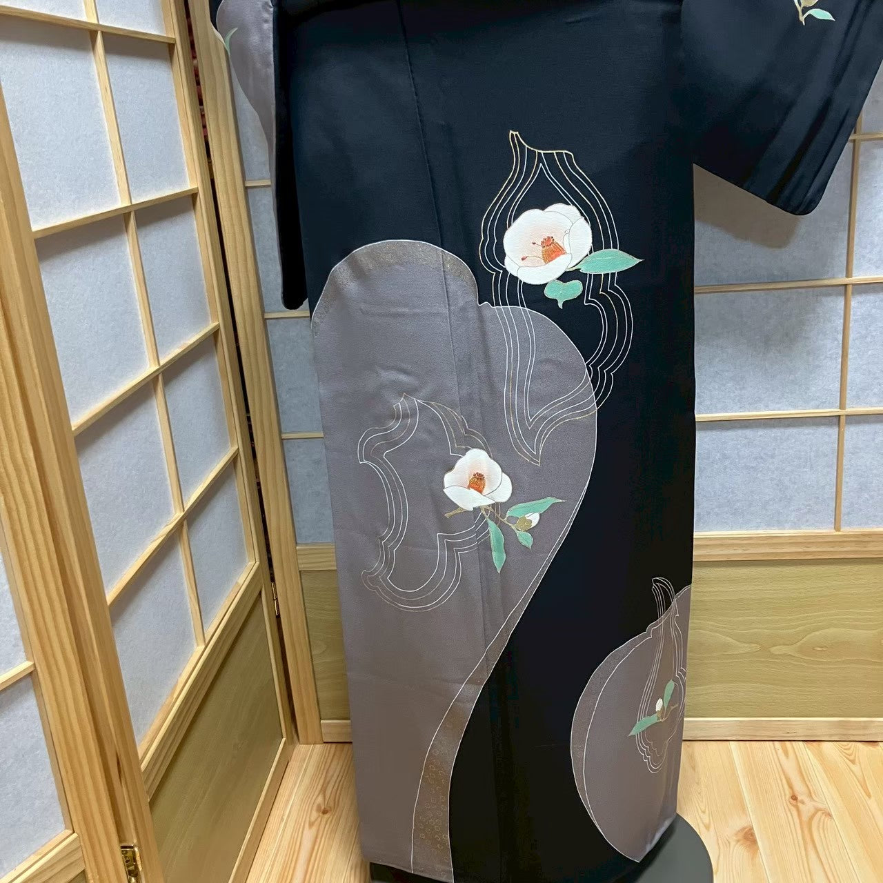 7175# Japanese Kimono Vintage Womens Silk Fabric Robe Kimono only sold