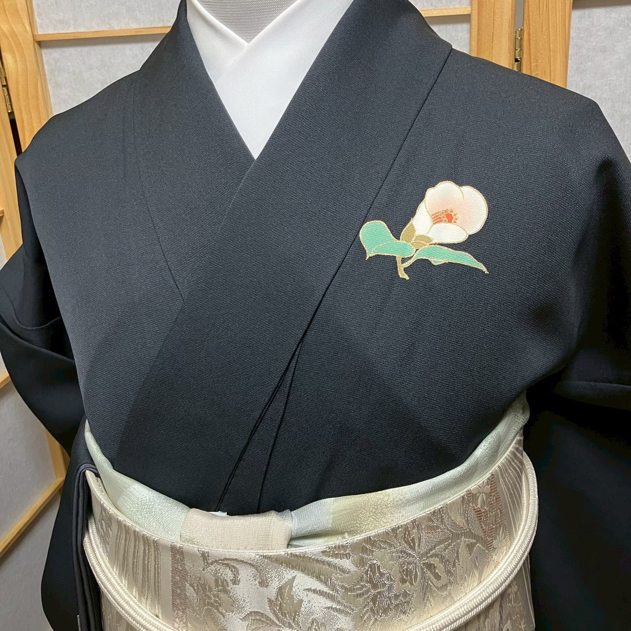 7175# Japanese Kimono Vintage Womens Silk Fabric Robe Kimono only sold