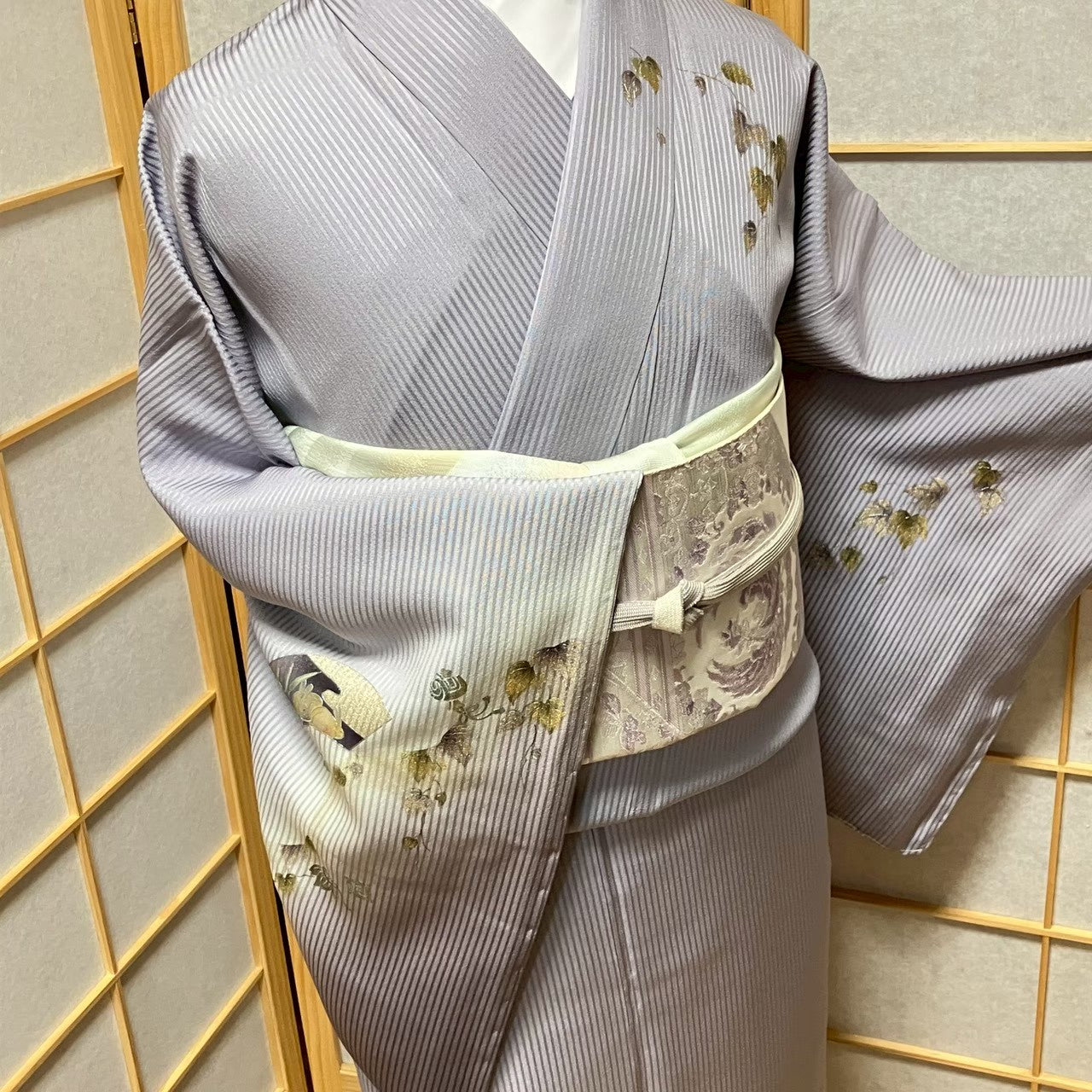 7178# Japanese Kimono Vintage Womens Silk Fabric Robe Kimono only sold