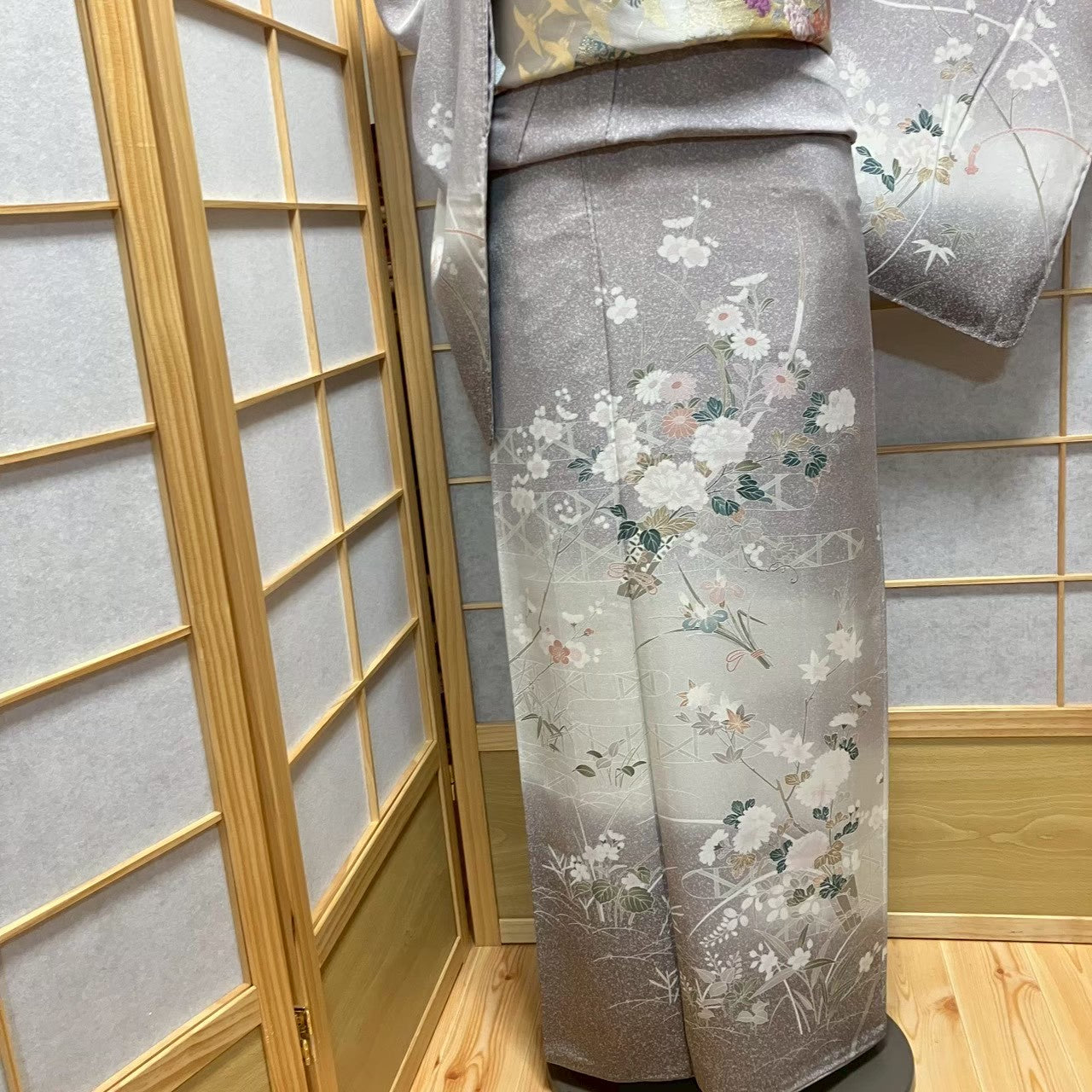 7212# Japanese Kimono Vintage Womens Silk Fabric Robe Kimono only sold