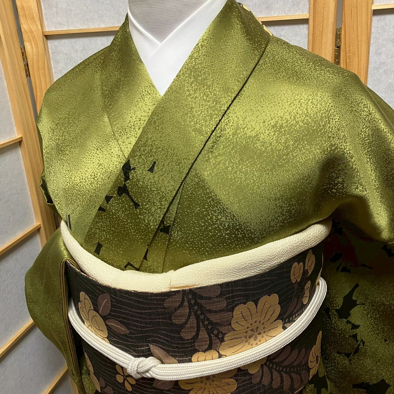 7213# Japanese Kimono Vintage Womens Silk Fabric Robe Kimono only sold