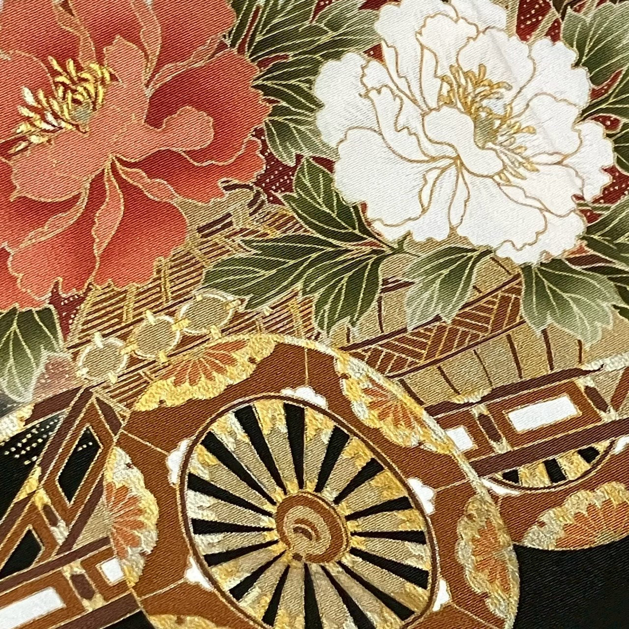 7183# Japanese Tomesode Kimono Vintage Womens Silk Fabric Robe Kimono only sold