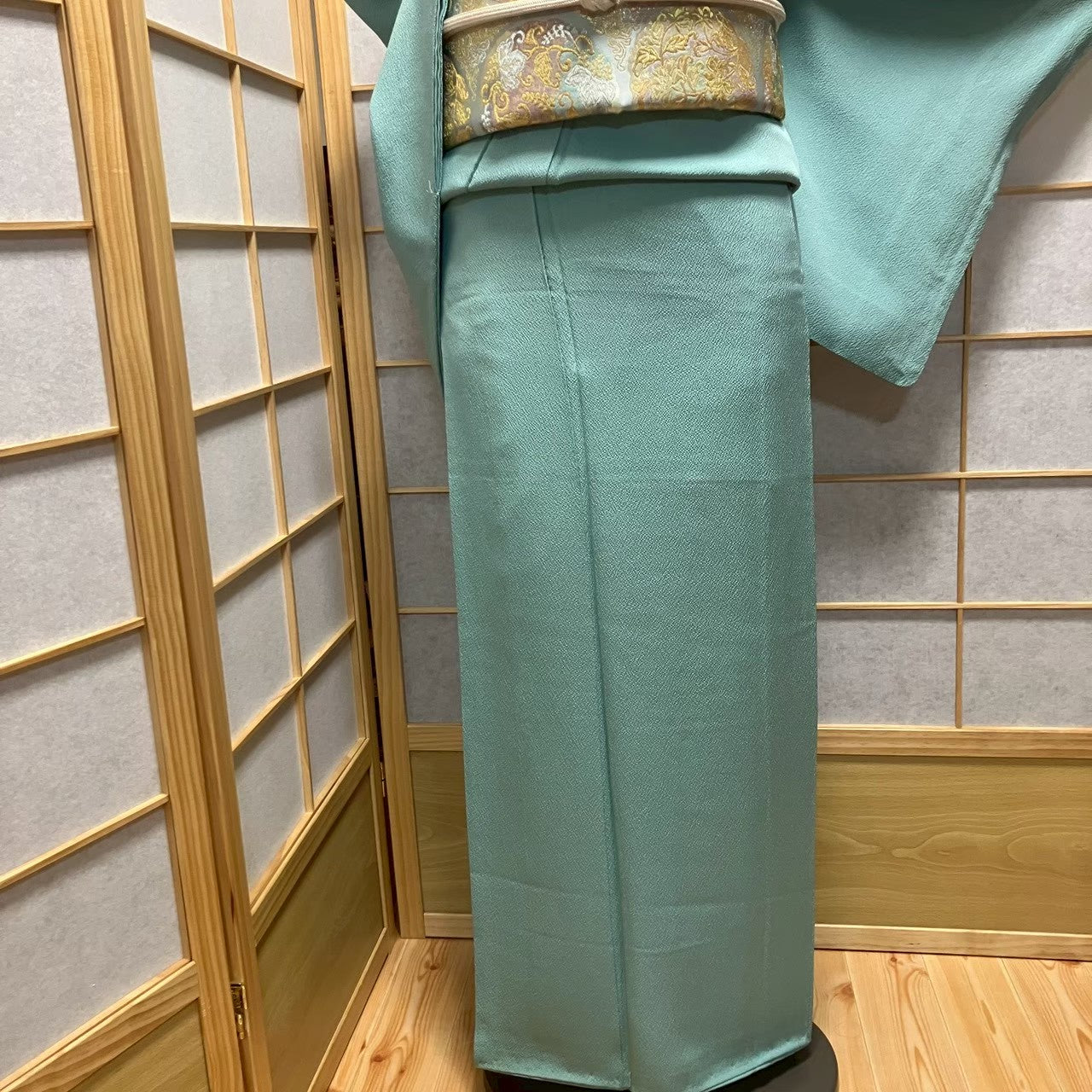 7185# Japanese Plain Kimono Vintage Womens Silk Fabric Robe Kimono only sold