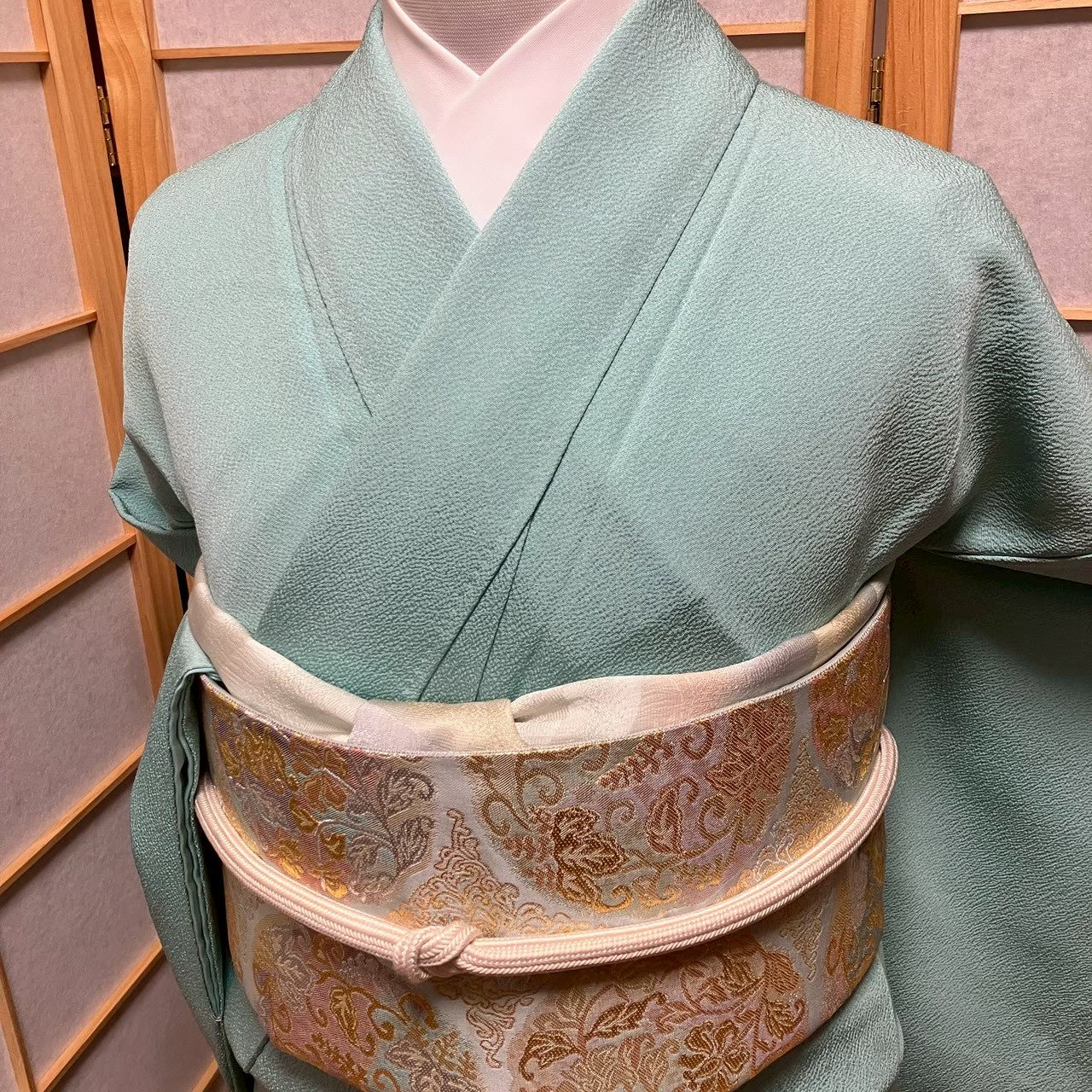 7185# Japanese Plain Kimono Vintage Womens Silk Fabric Robe Kimono only sold