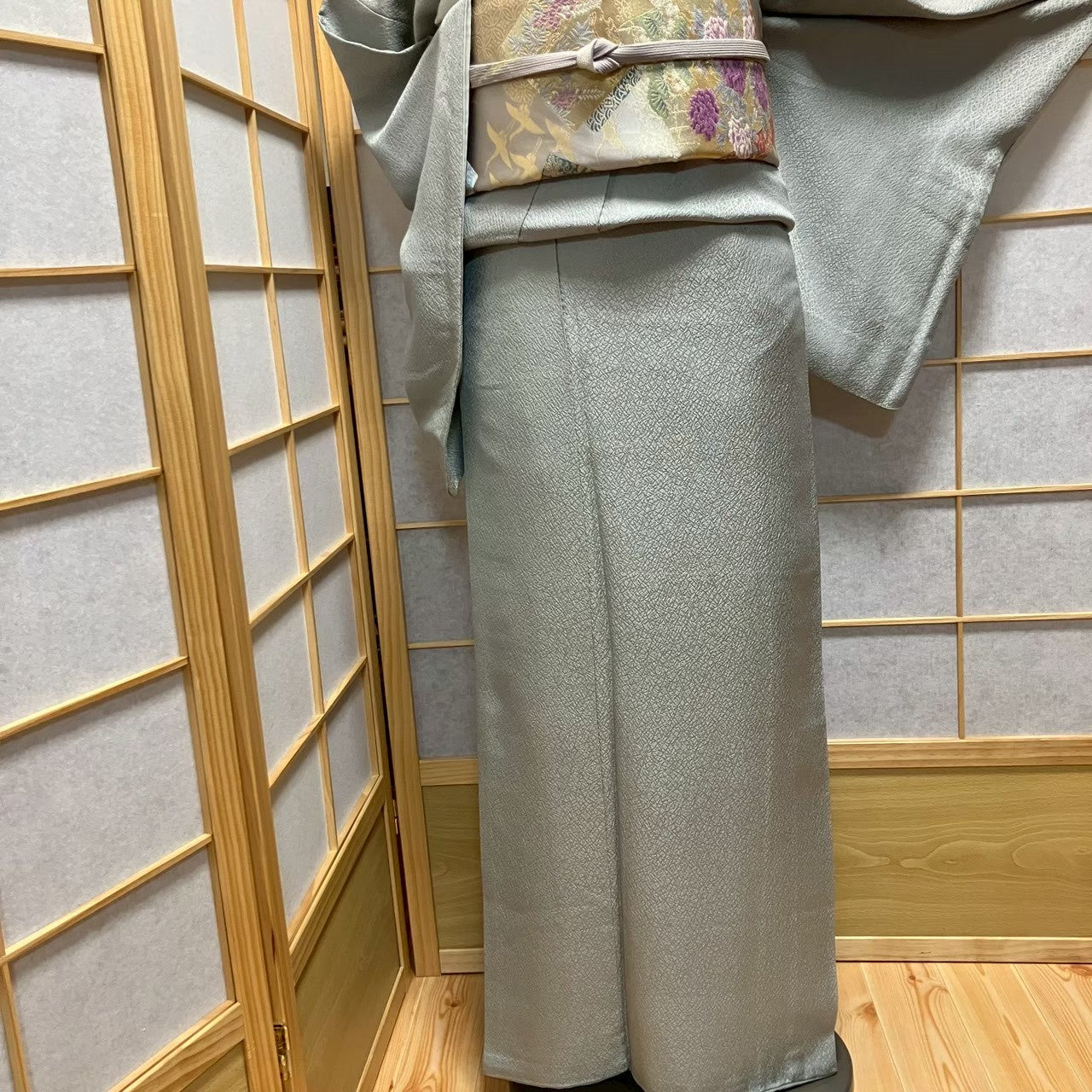 7182# Japanese Plain Kimono Vintage Womens Silk Fabric Robe Kimono only sold