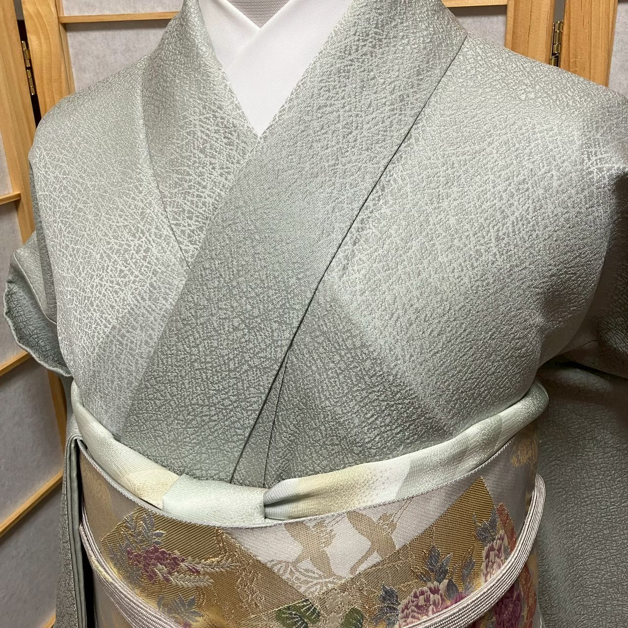 7182# Japanese Plain Kimono Vintage Womens Silk Fabric Robe Kimono only sold