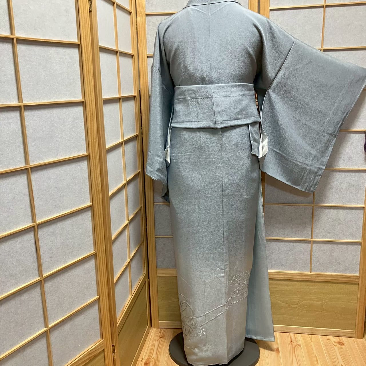 7210# Japanese Kimono Vintage Womens Silk Fabric Robe Kimono only sold Unused