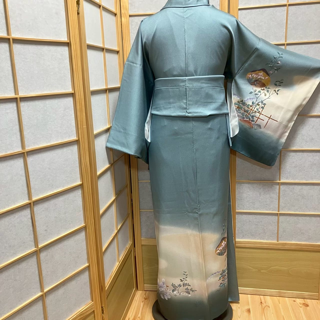 7211# Japanese Kimono Vintage Womens Silk Fabric Robe Kimono only sold