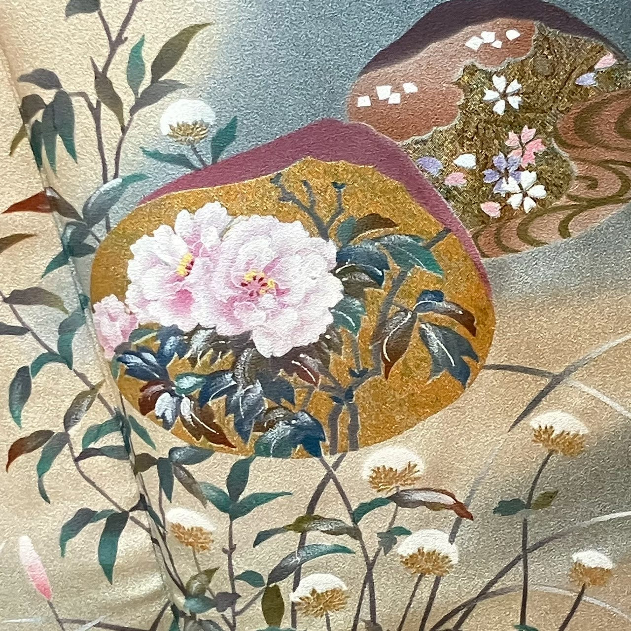 7211# Japanese Kimono Vintage Womens Silk Fabric Robe Kimono only sold