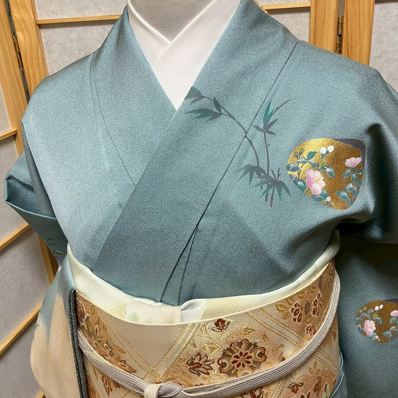7211# Japanese Kimono Vintage Womens Silk Fabric Robe Kimono only sold