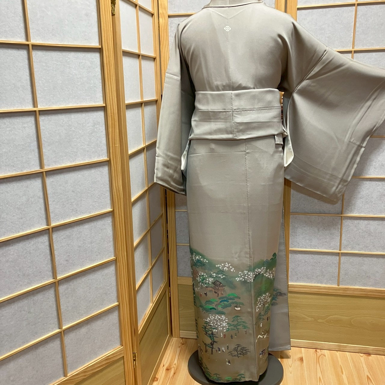 7138# Japanese Kimono Vintage Womens Silk Fabric Robe Kimono only sold