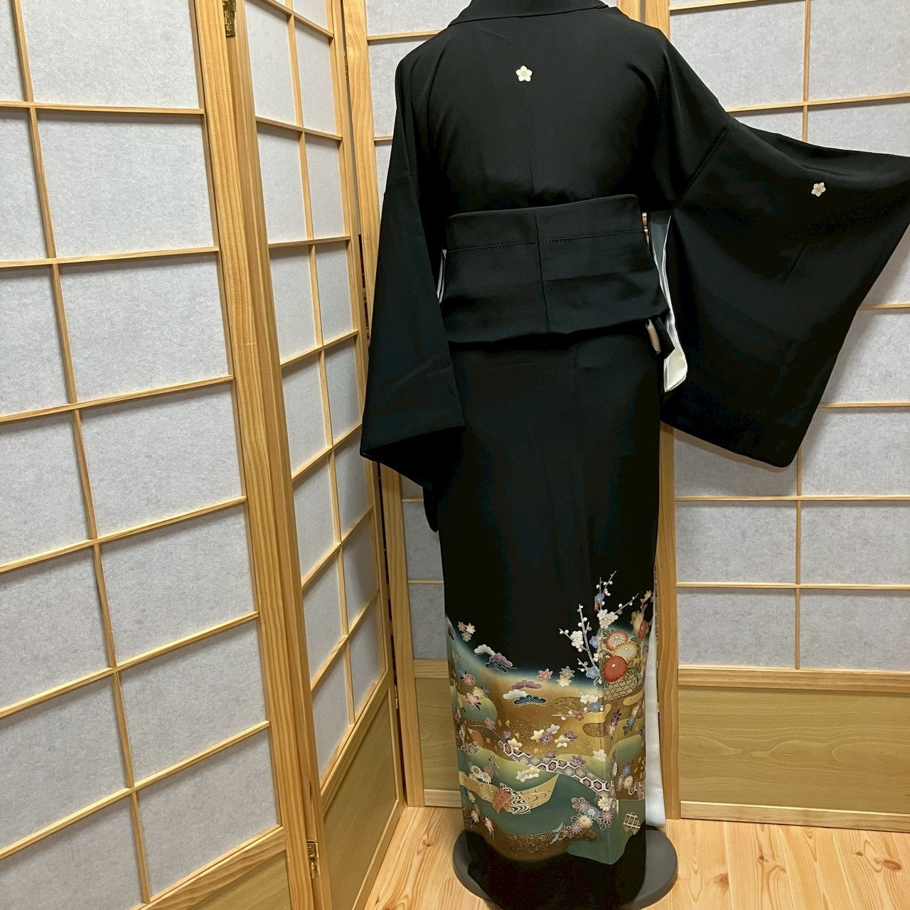 7152# Japanese Tomesode Kimono Vintage Womens Silk Fabric Robe Kimono only sold